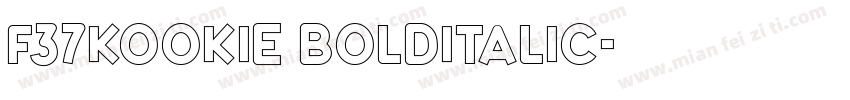 F37Kookie BoldItalic字体转换